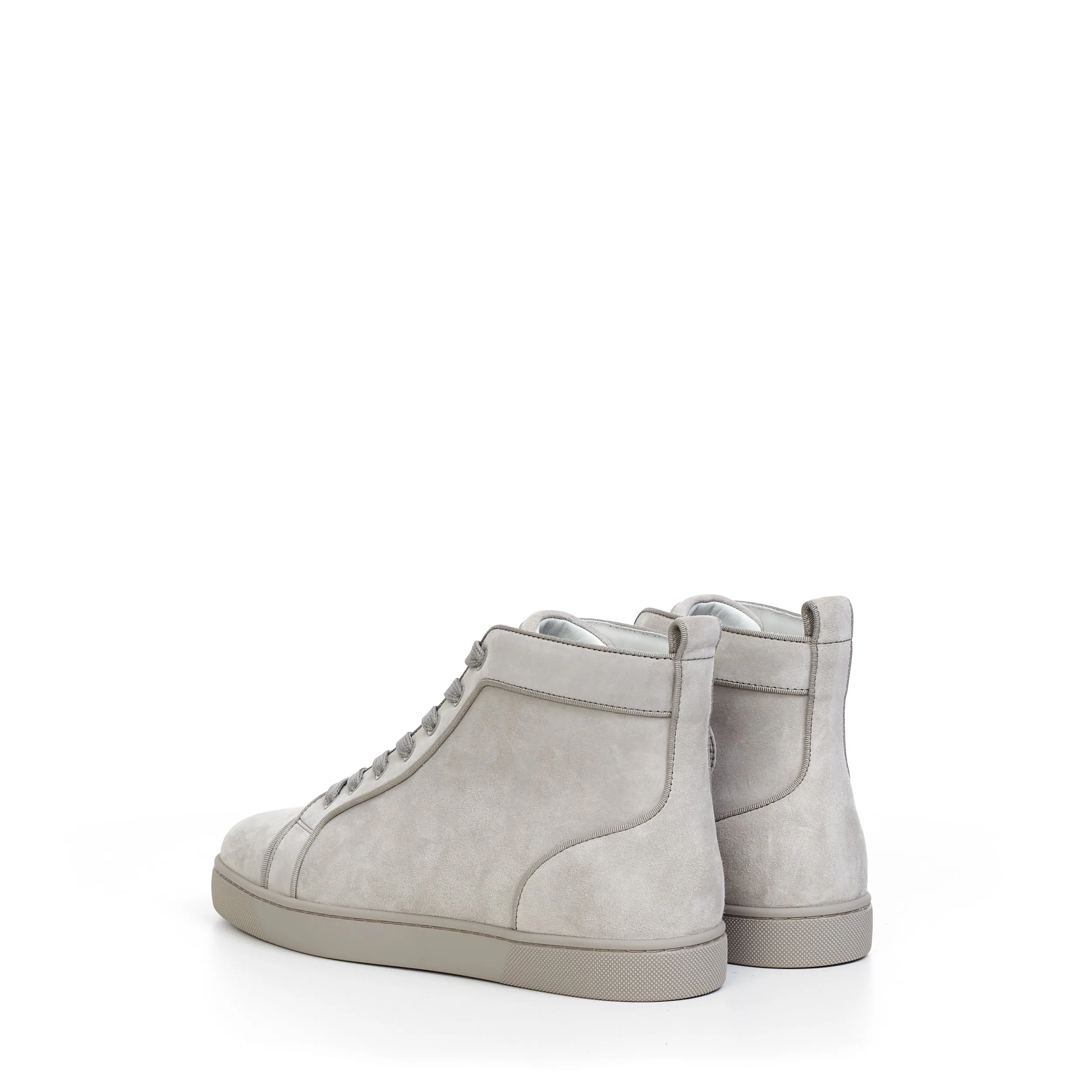 Louis Orlato High Top Sneakers In Goose Grey Veau velours