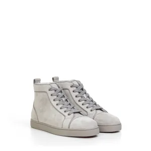 Louis Orlato High Top Sneakers In Goose Grey Veau velours
