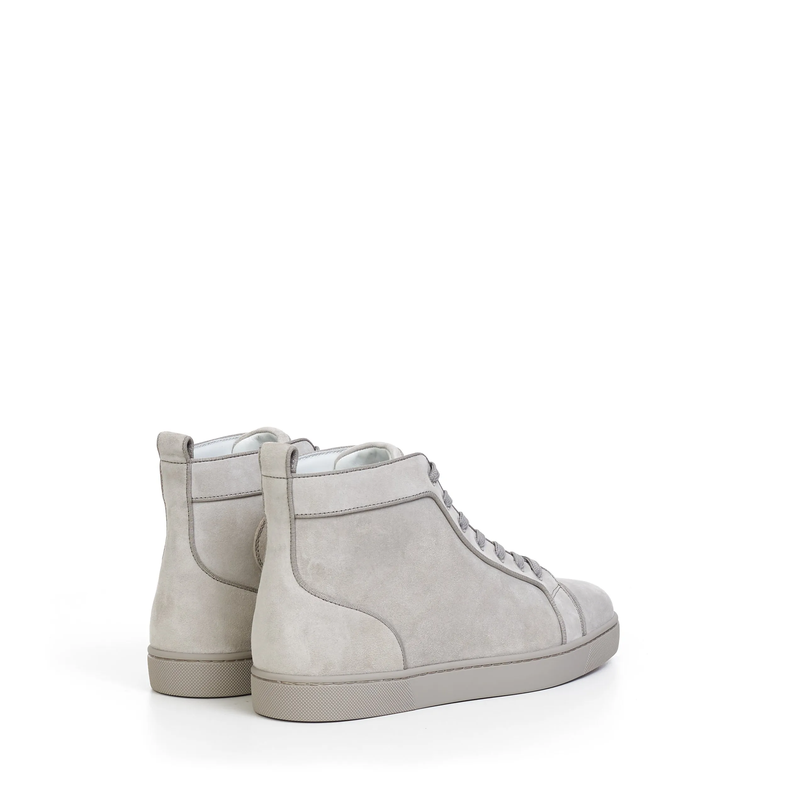 Louis Orlato High Top Sneakers In Goose Grey Veau velours