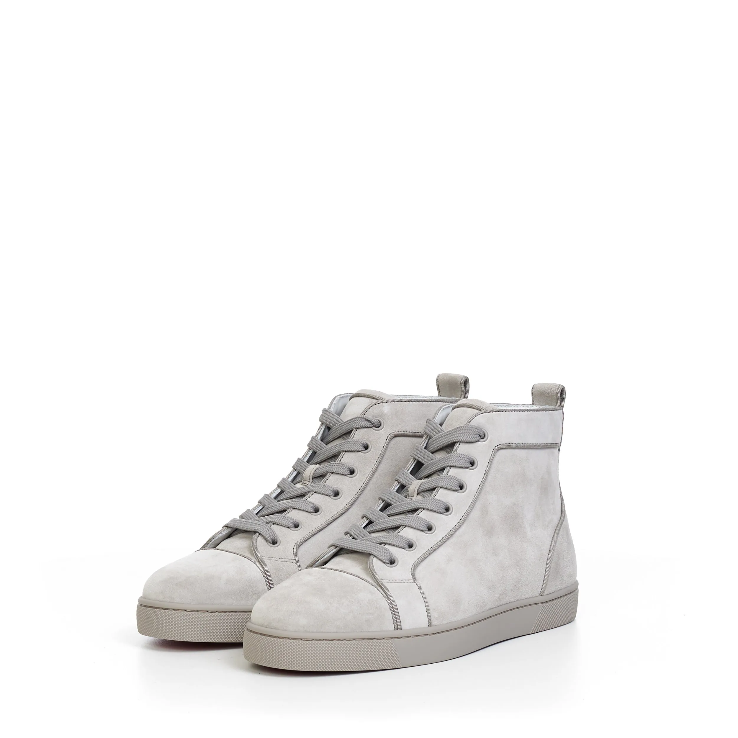 Louis Orlato High Top Sneakers In Goose Grey Veau velours