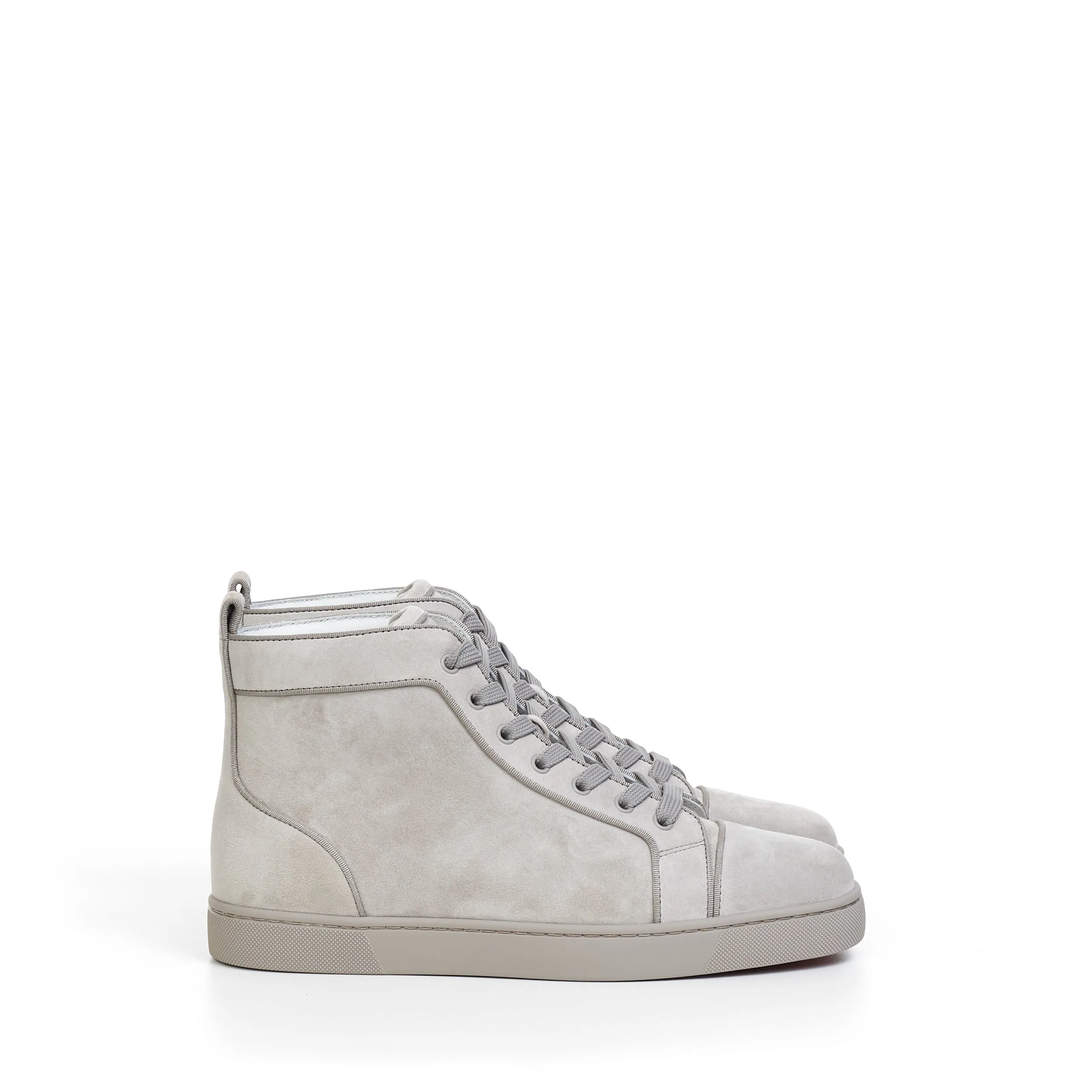 Louis Orlato High Top Sneakers In Goose Grey Veau velours