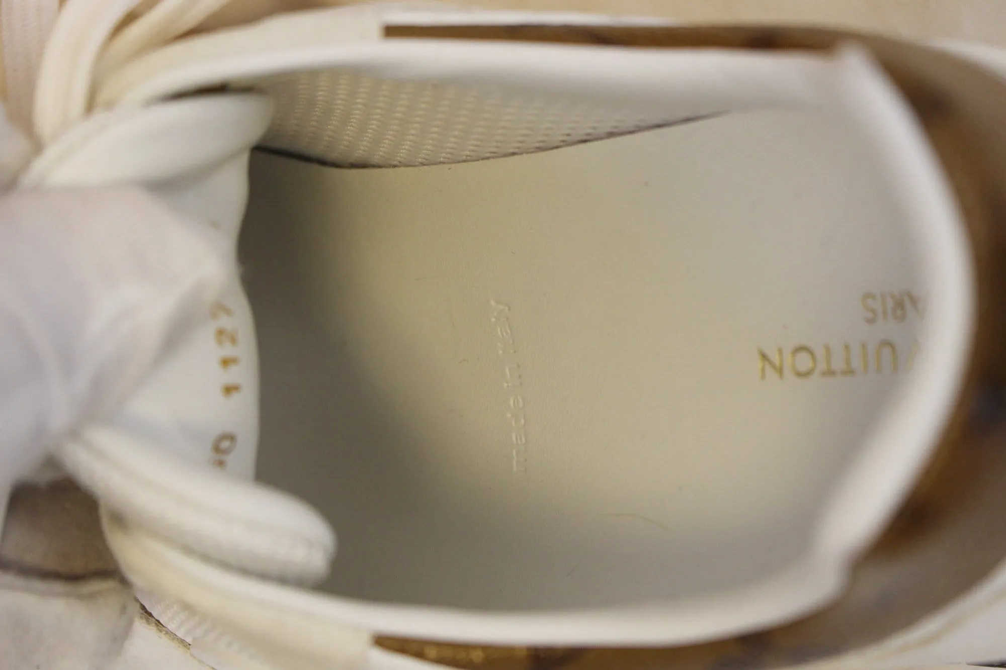 LOUIS VUITTON Monogram Canvas Suede Run Away Sneakers Size 38