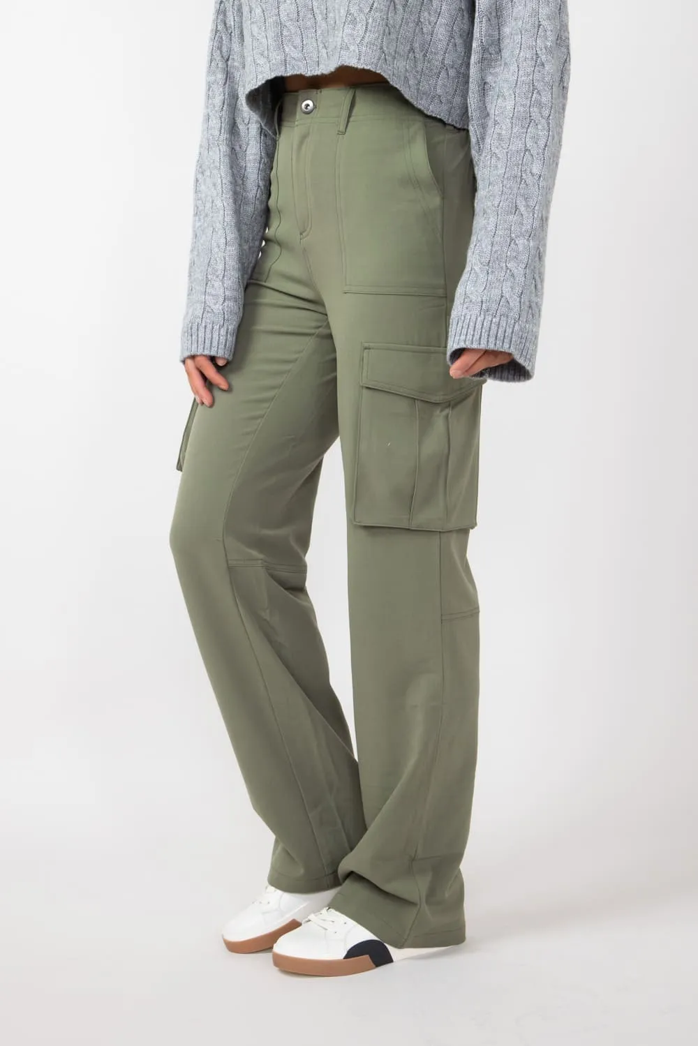 Love Tree Cargo Pants for Women in Olive | 6949PN-OLIVE