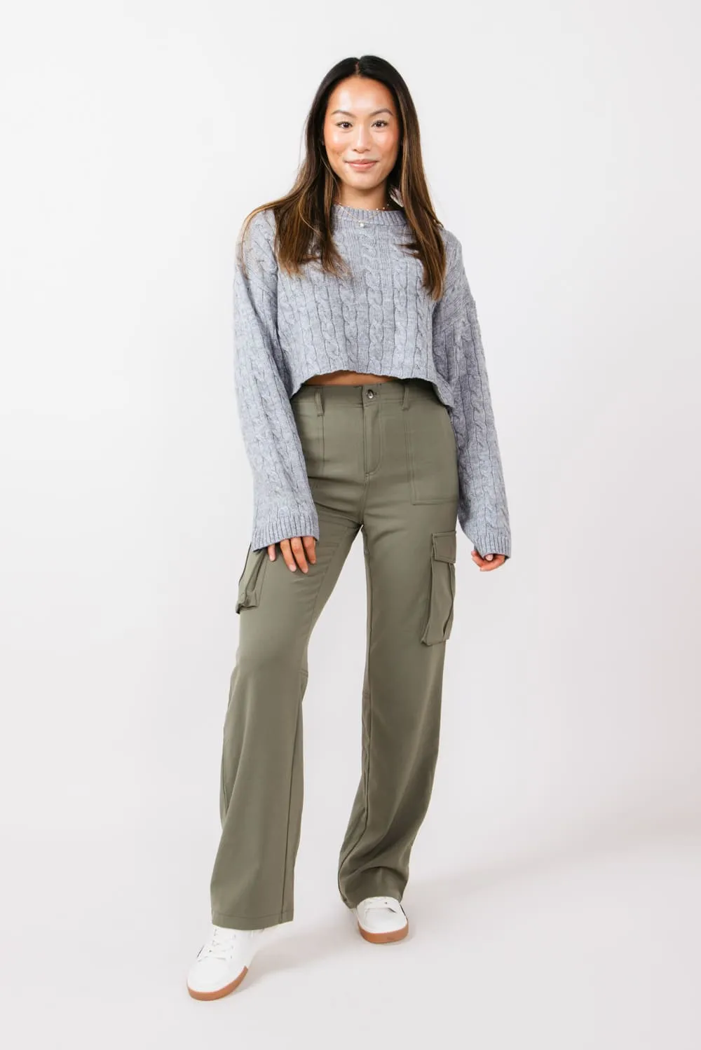 Love Tree Cargo Pants for Women in Olive | 6949PN-OLIVE