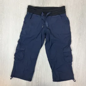 Lululemon Womens Navy Blue Long Cargo Shorts Size M approx