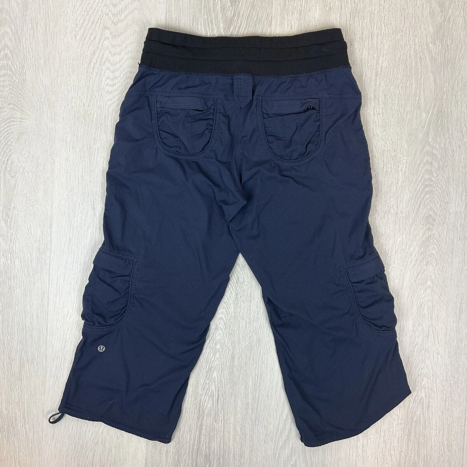Lululemon Womens Navy Blue Long Cargo Shorts Size M approx