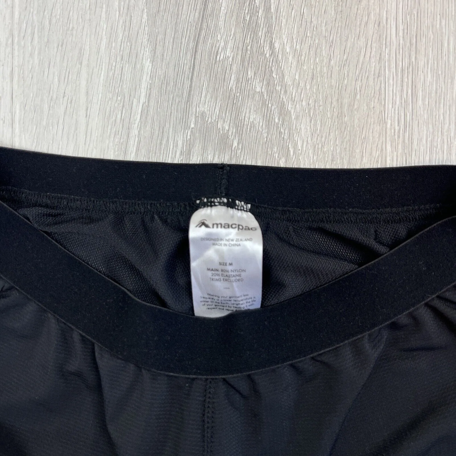 Mac Pac Black Padded Cycling Shorts Liner Size Medium