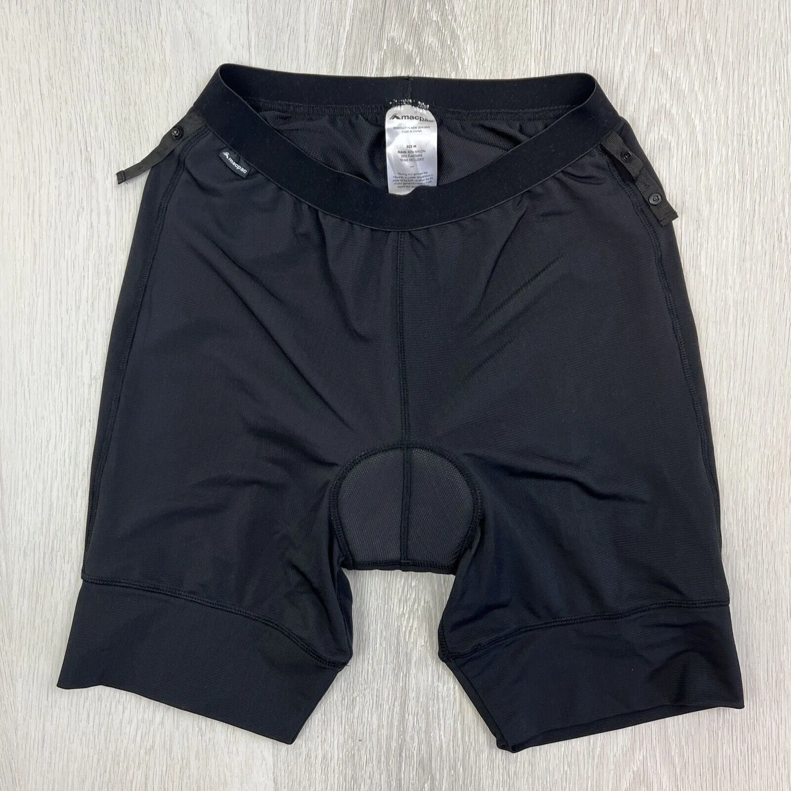 Mac Pac Black Padded Cycling Shorts Liner Size Medium