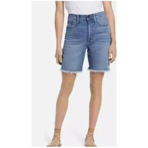 MADEWELL High-Rise Mid Length Baggy Denim Bermuda Shorts Cedarcroft Wash Size 28