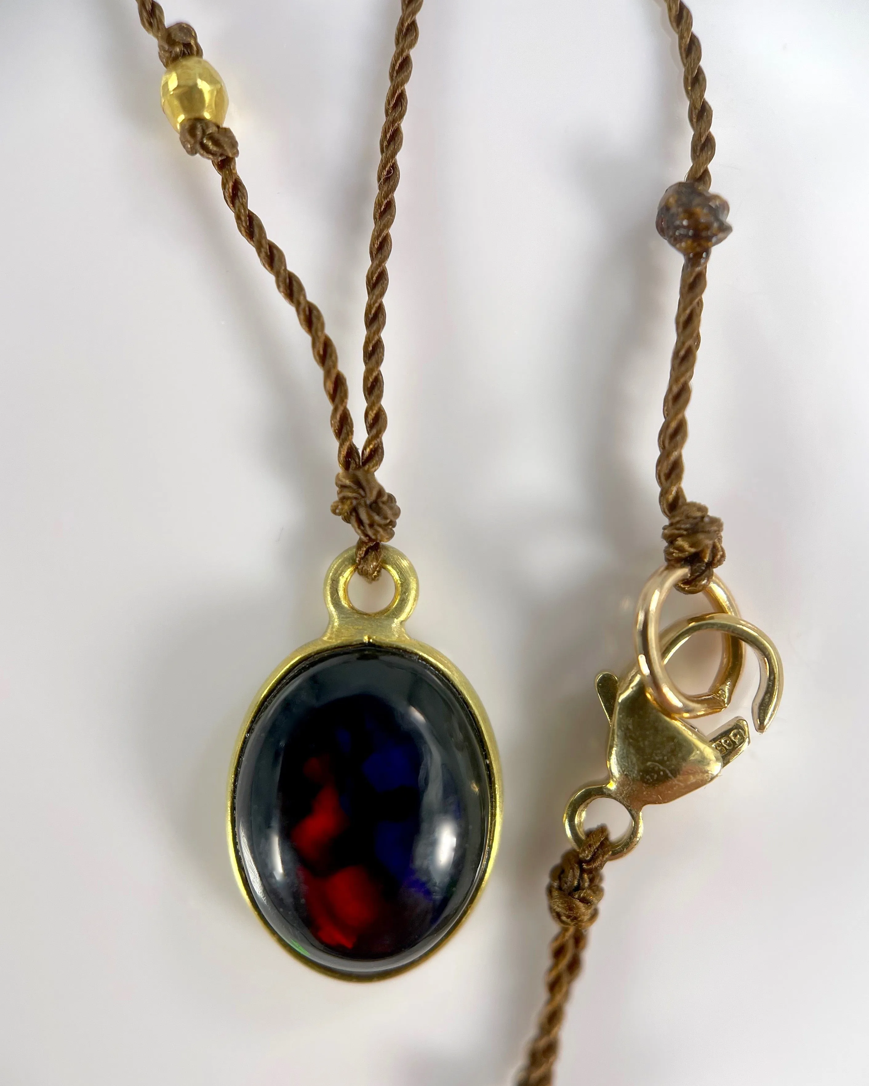 Margaret Solow Single Stone & Gold Necklaces