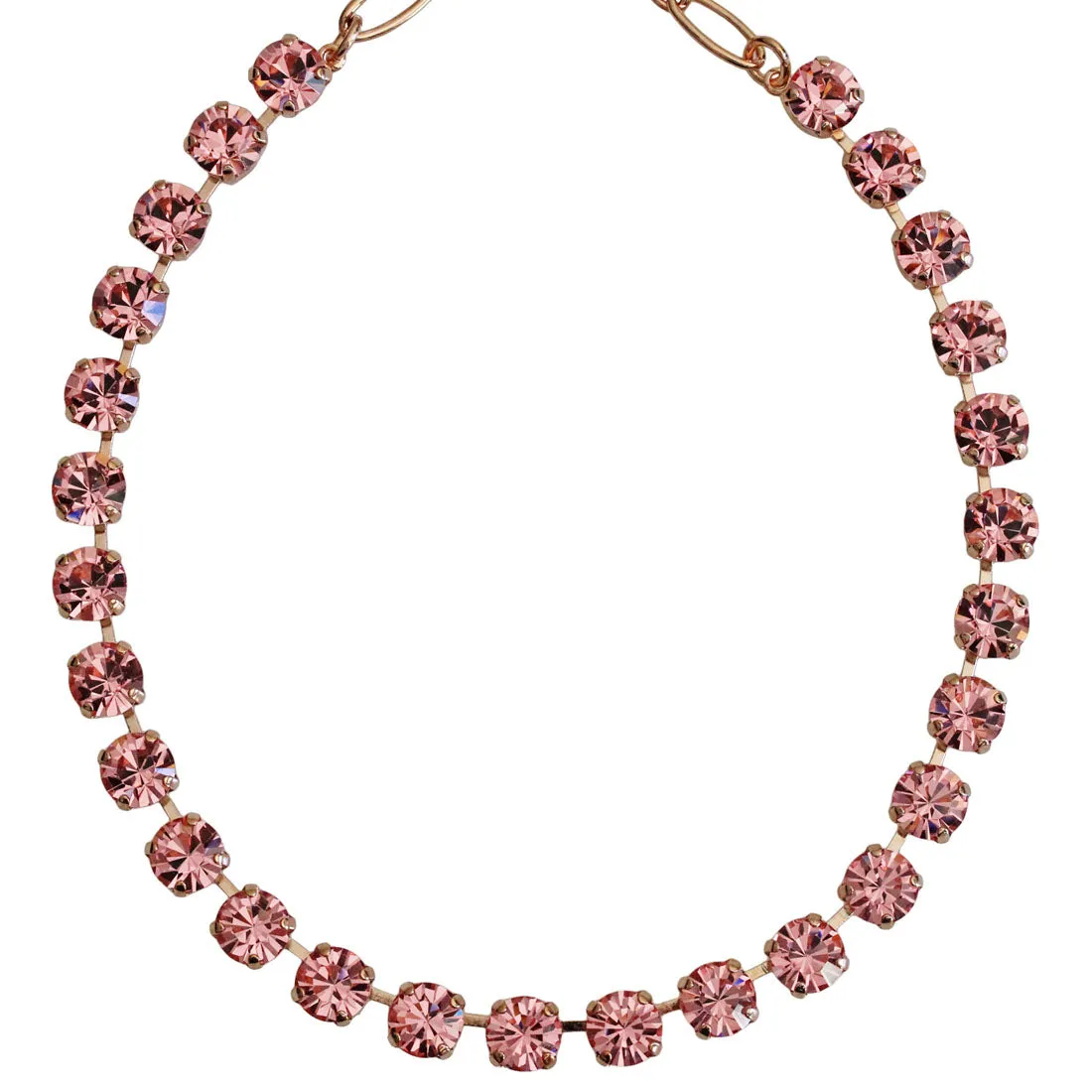 Mariana "Flamingo" Rose Gold Plated Monochromatic Lt. Rose Must-Have Everyday Crystal Necklace, 3252 223223rg