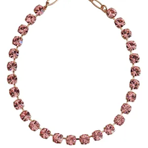 Mariana "Flamingo" Rose Gold Plated Monochromatic Lt. Rose Must-Have Everyday Crystal Necklace, 3252 223223rg