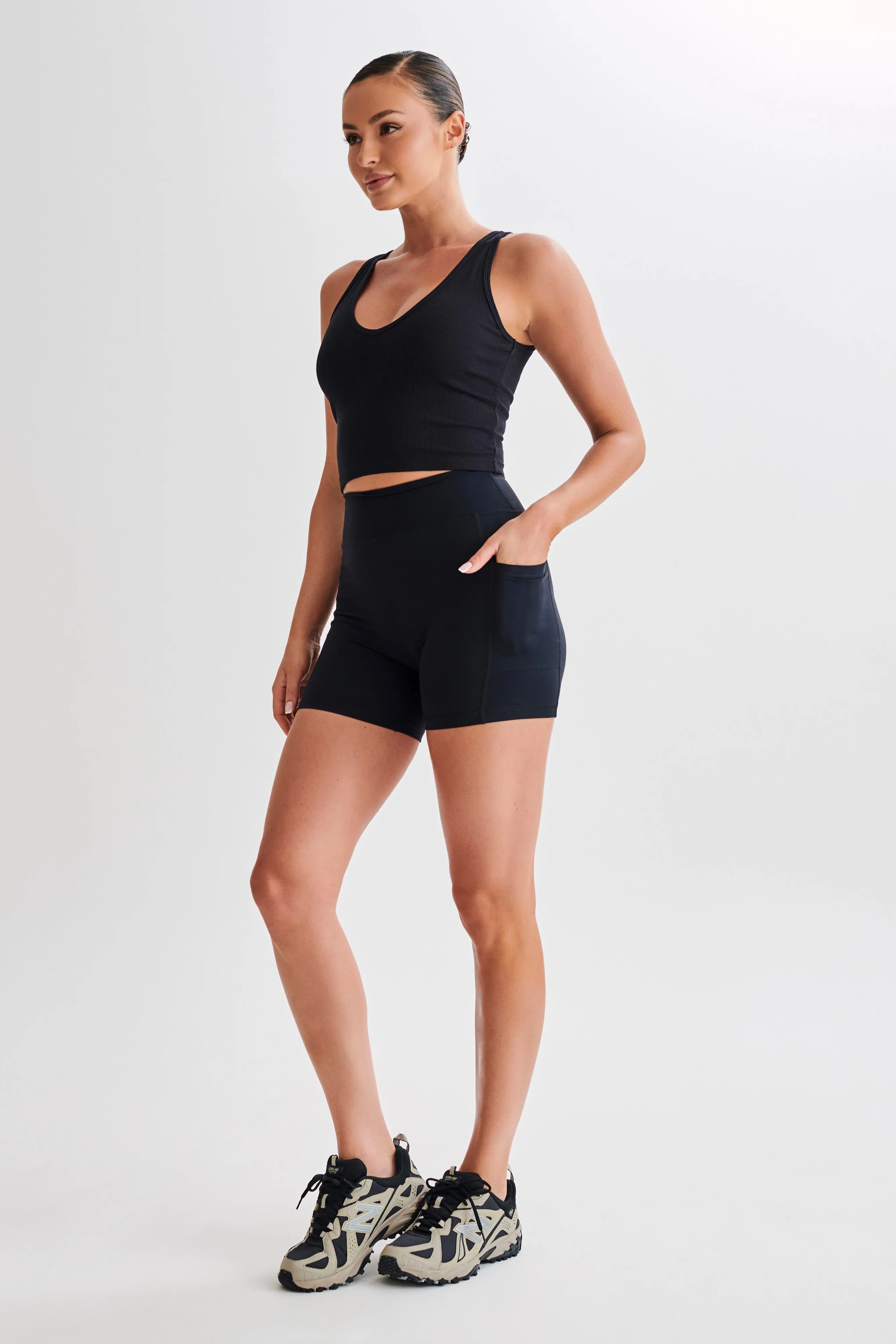 Martina Bike Shorts With Pocket - Black