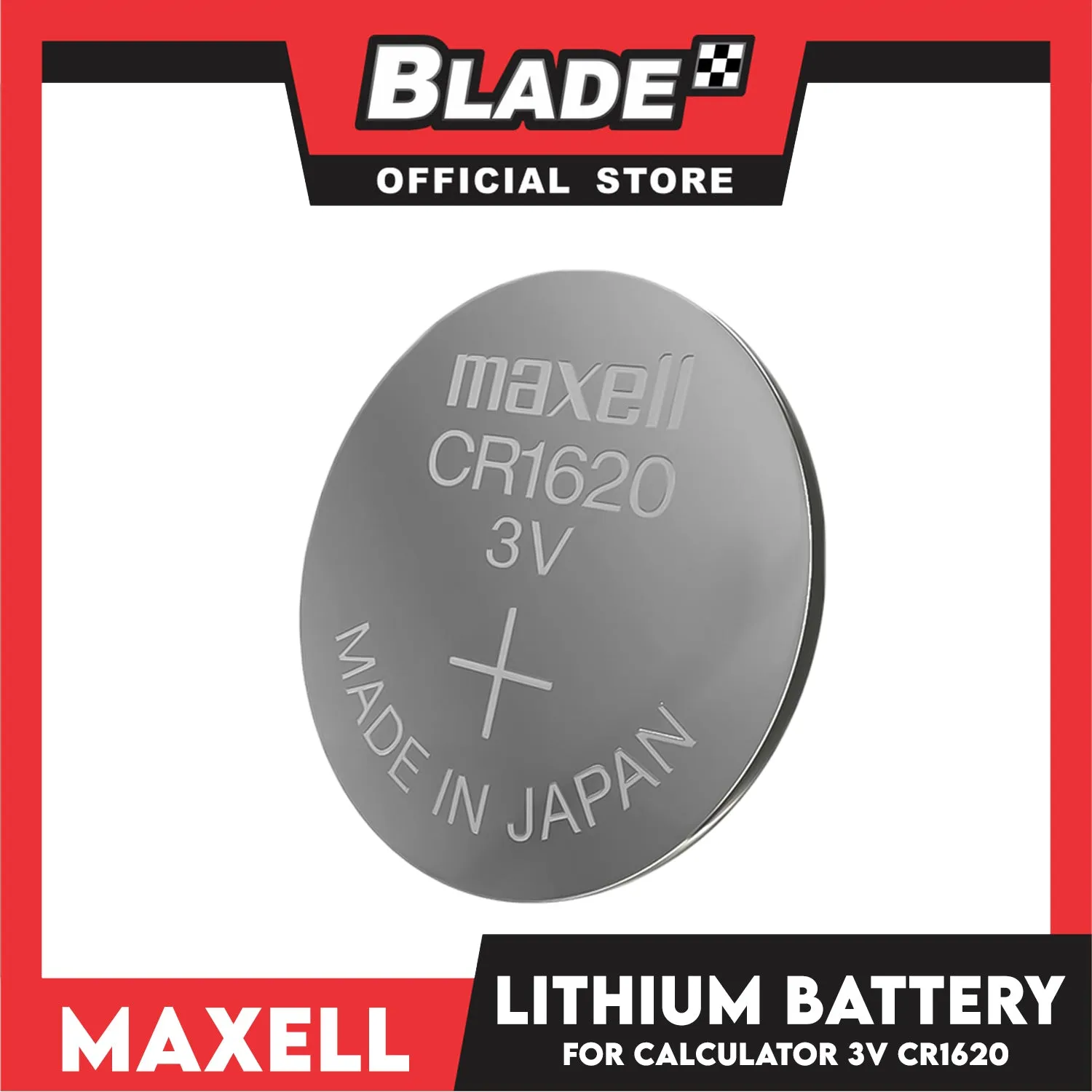 Maxell 3 Volt Lithium Battery CR1620 Coin Cell (Bundle of 5pcs)