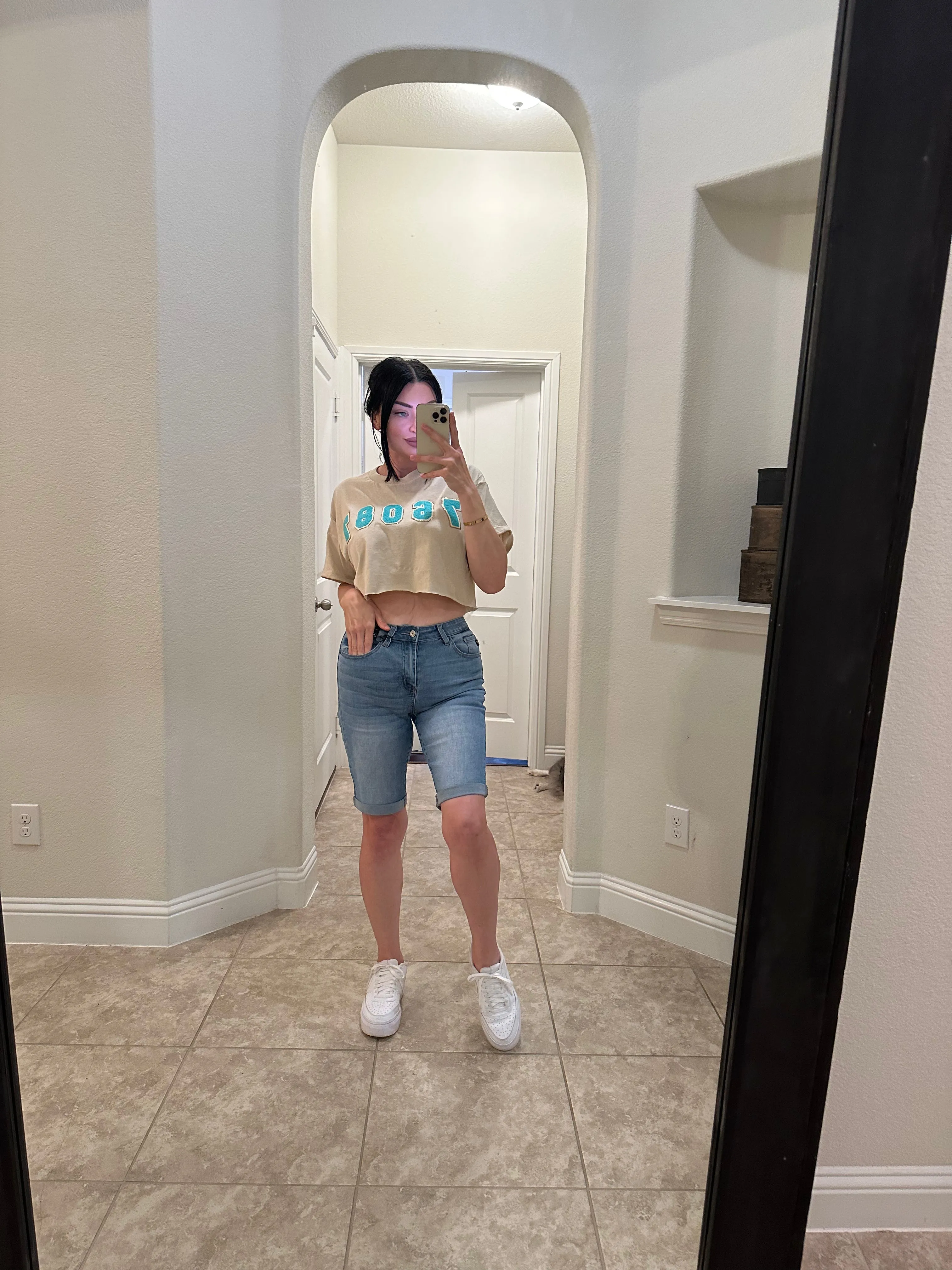 Medium Wash Bermuda Shorts