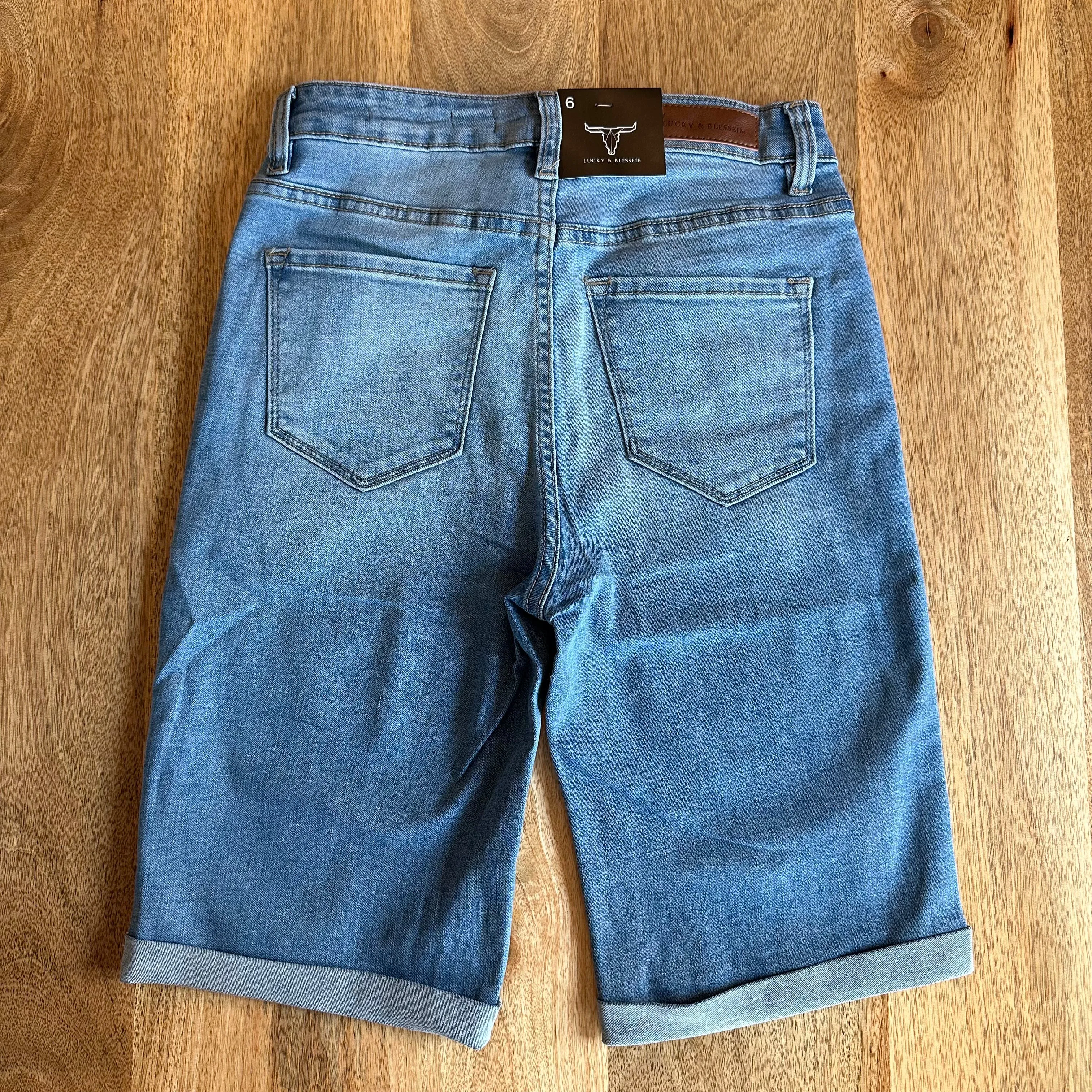 Medium Wash Bermuda Shorts