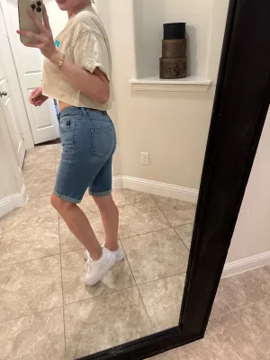 Medium Wash Bermuda Shorts