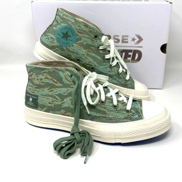 💖MEGA SALE💖Converse Men 172397C CHUCK 70 MID SEA Spray Fossil Green  Sneakers