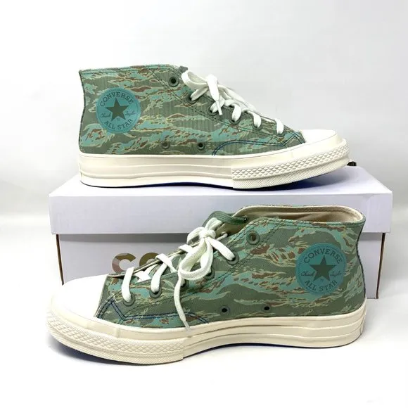 💖MEGA SALE💖Converse Men 172397C CHUCK 70 MID SEA Spray Fossil Green  Sneakers