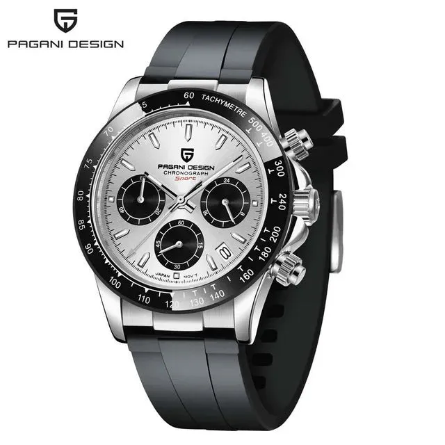 Men Quartz Watches Gold Watch VK63 Movement Sapphire Glass Men Watch
