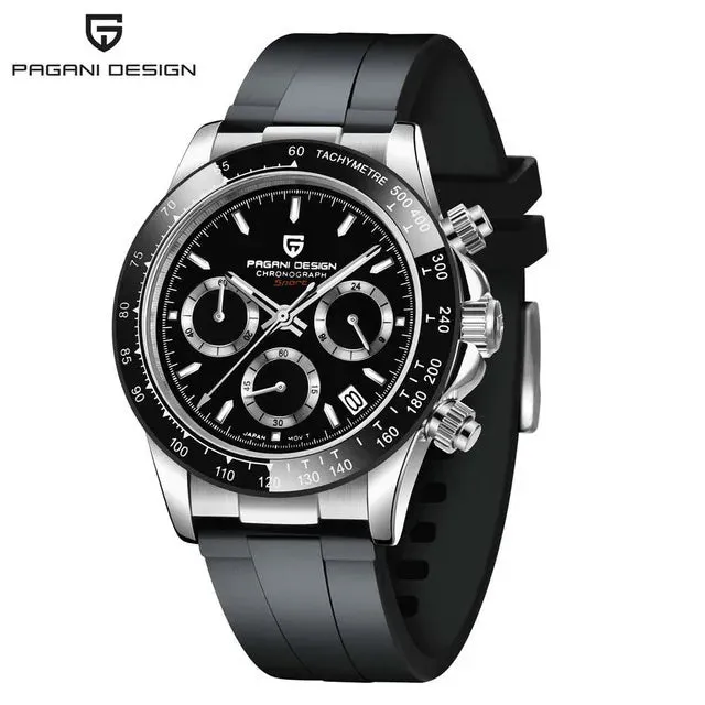 Men Quartz Watches Gold Watch VK63 Movement Sapphire Glass Men Watch