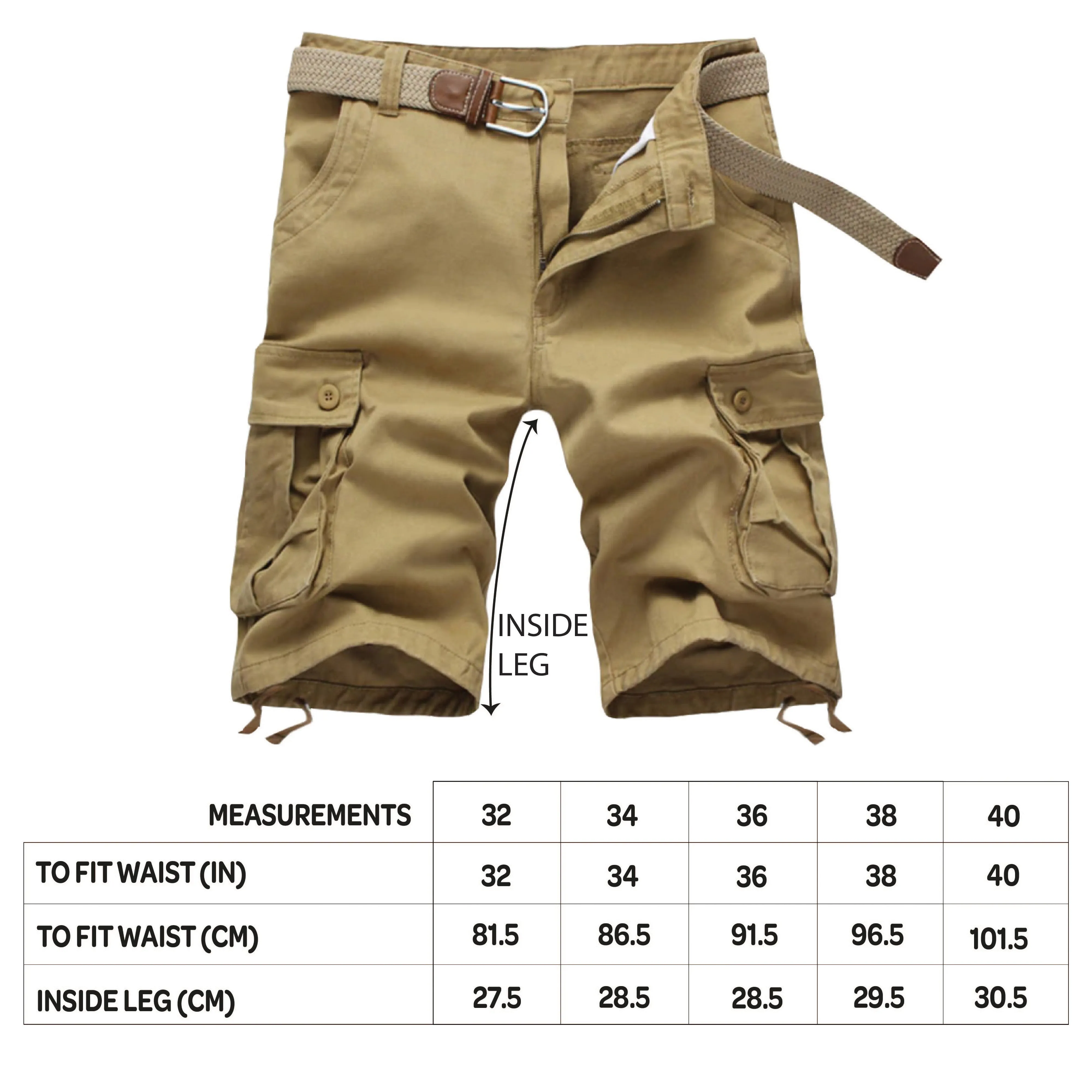 Men's Cargo Shorts - Charcoal
