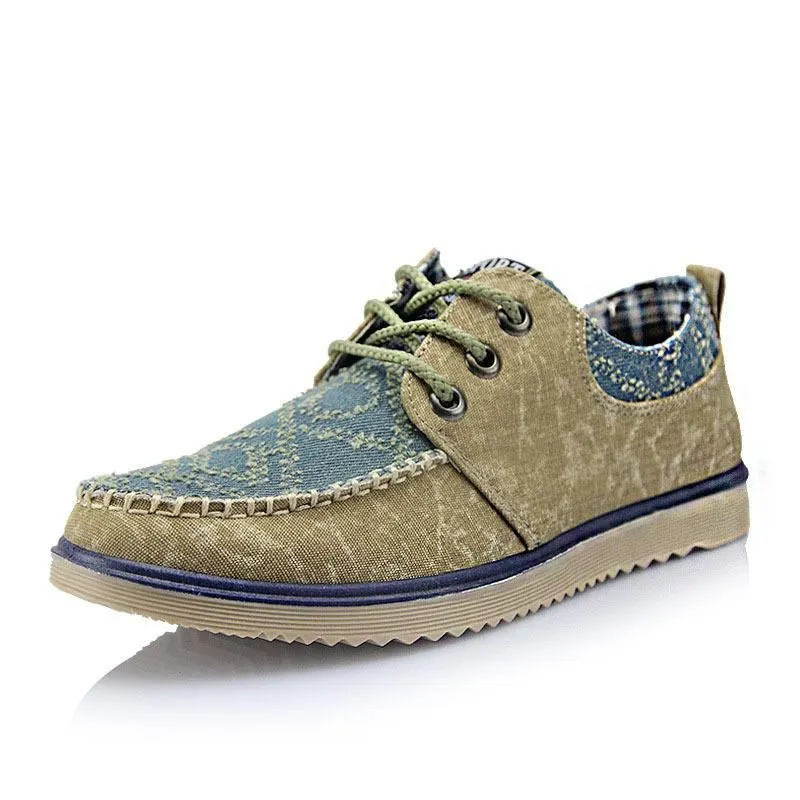 Men's Denim Canvas Lace Up