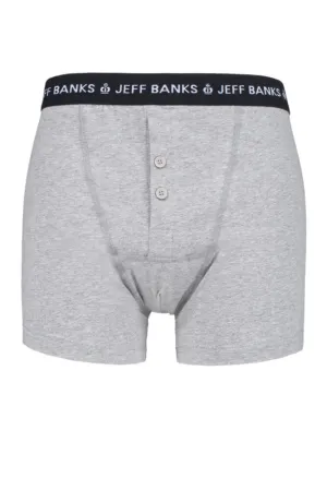 Mens Jeff Banks Leeds Buttoned* Cotton Boxer Shorts