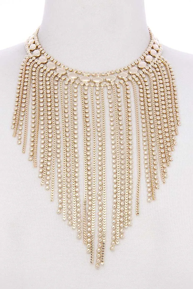 Metal Waterfall Necklace