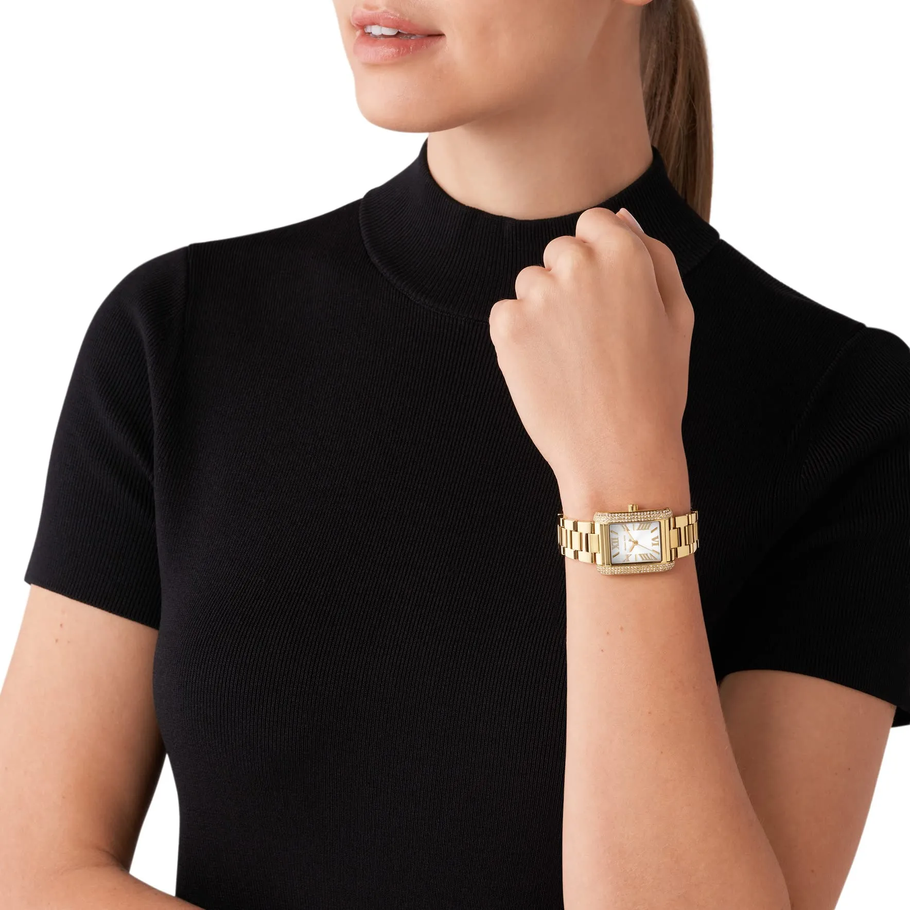 Michael Kors Watches Women's Emery Quartz Watch with Stainless Steel Strap, Gold, 18 (Model: MK4640)