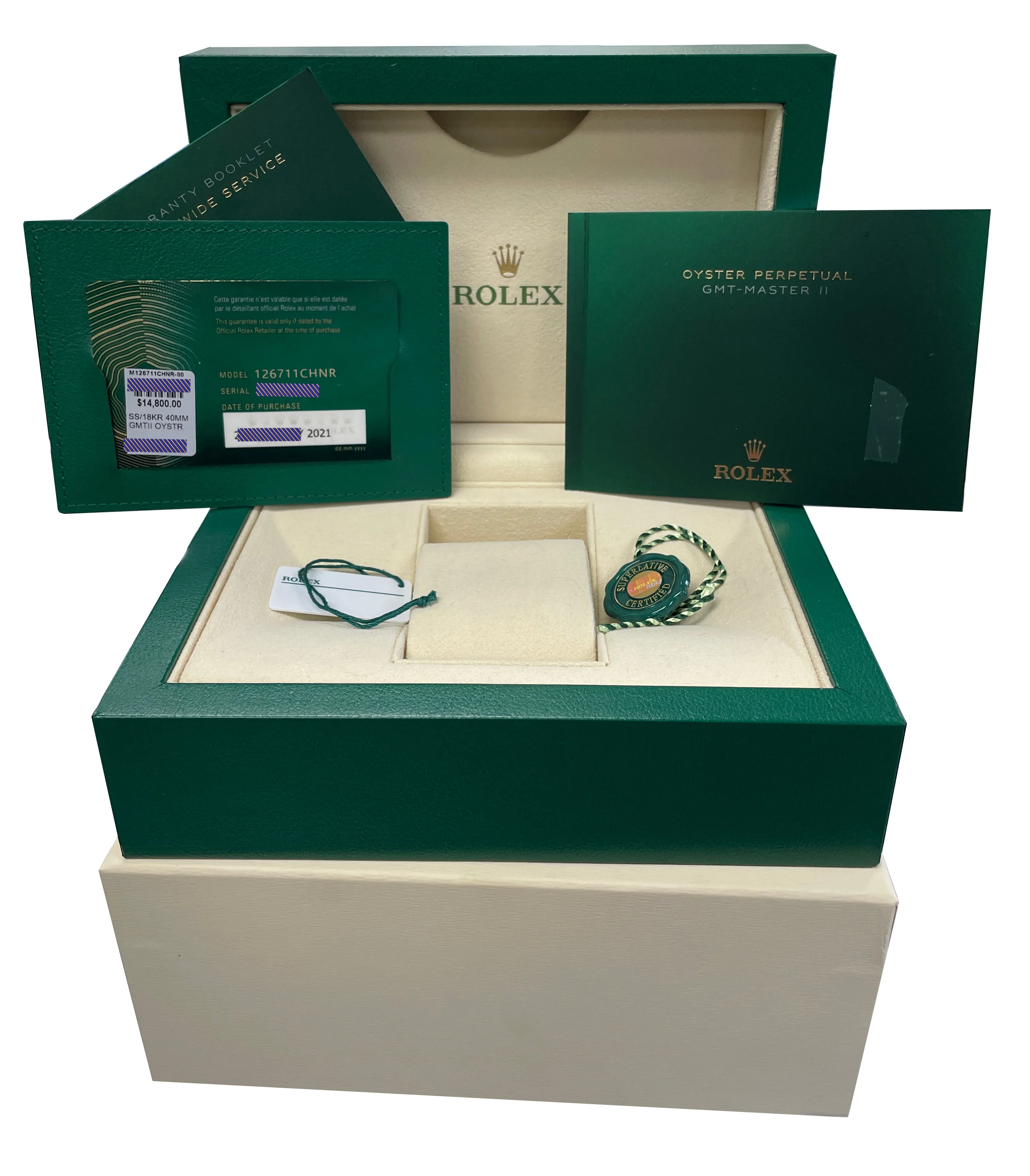 MINT 2021 Rolex GMT-Master II Root Beer Steel Rose Gold 126711 CHNR Watch