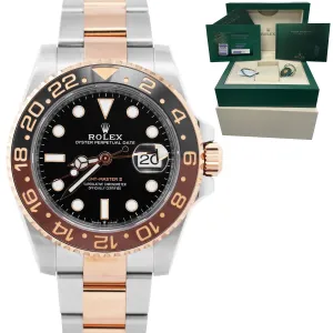 MINT 2021 Rolex GMT-Master II Root Beer Steel Rose Gold 126711 CHNR Watch