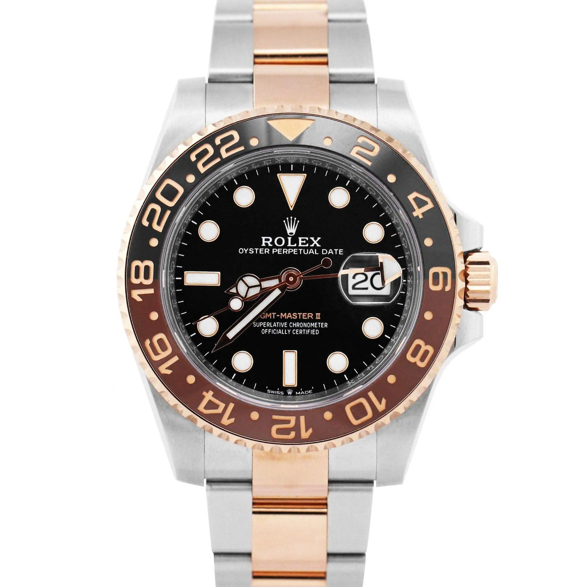 MINT 2021 Rolex GMT-Master II Root Beer Steel Rose Gold 126711 CHNR Watch