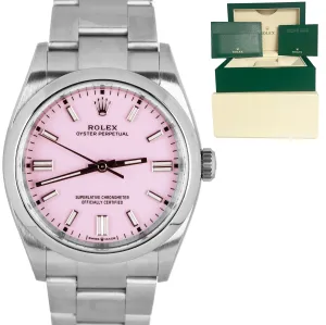 MINT Rolex Oyster Perpetual 36mm Automatic Stainless Steel Pink Dial 126000