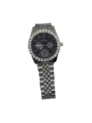 Misty Blue Rory - Metal Band Rhinestone Dial Watch