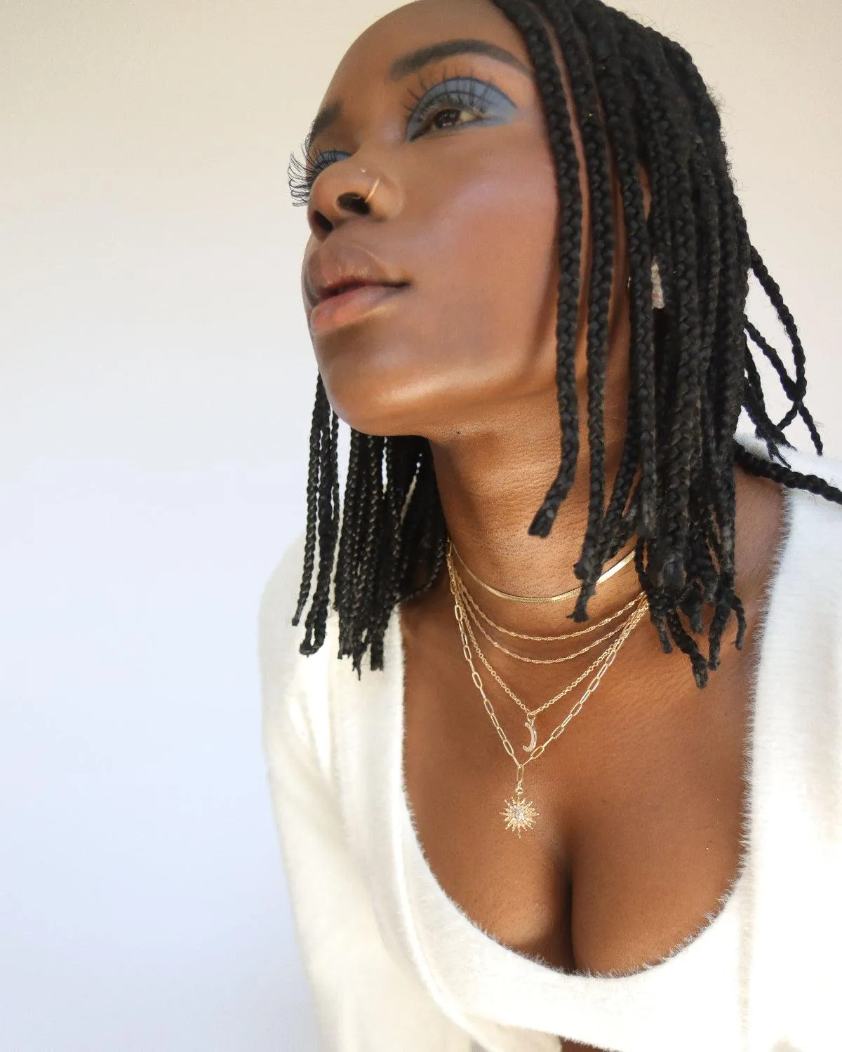 MOON AND STAR LAYERED NECKLACE