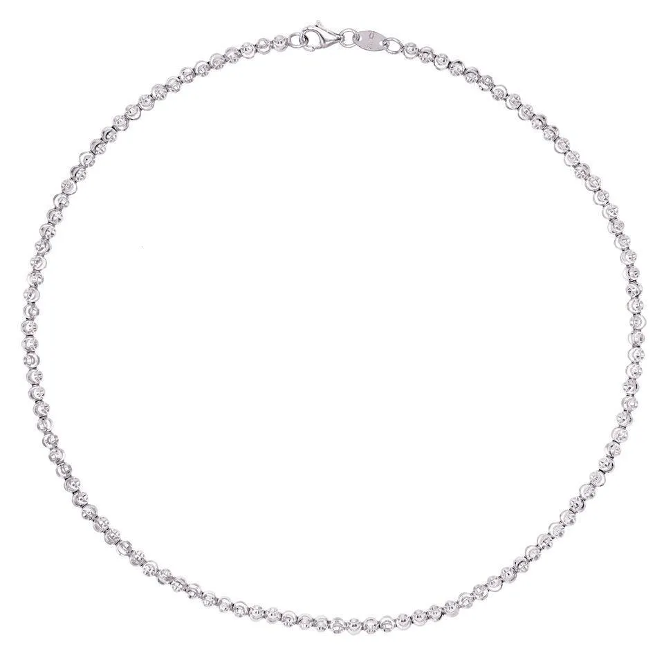 Moon-Cut Beads Choker 14K