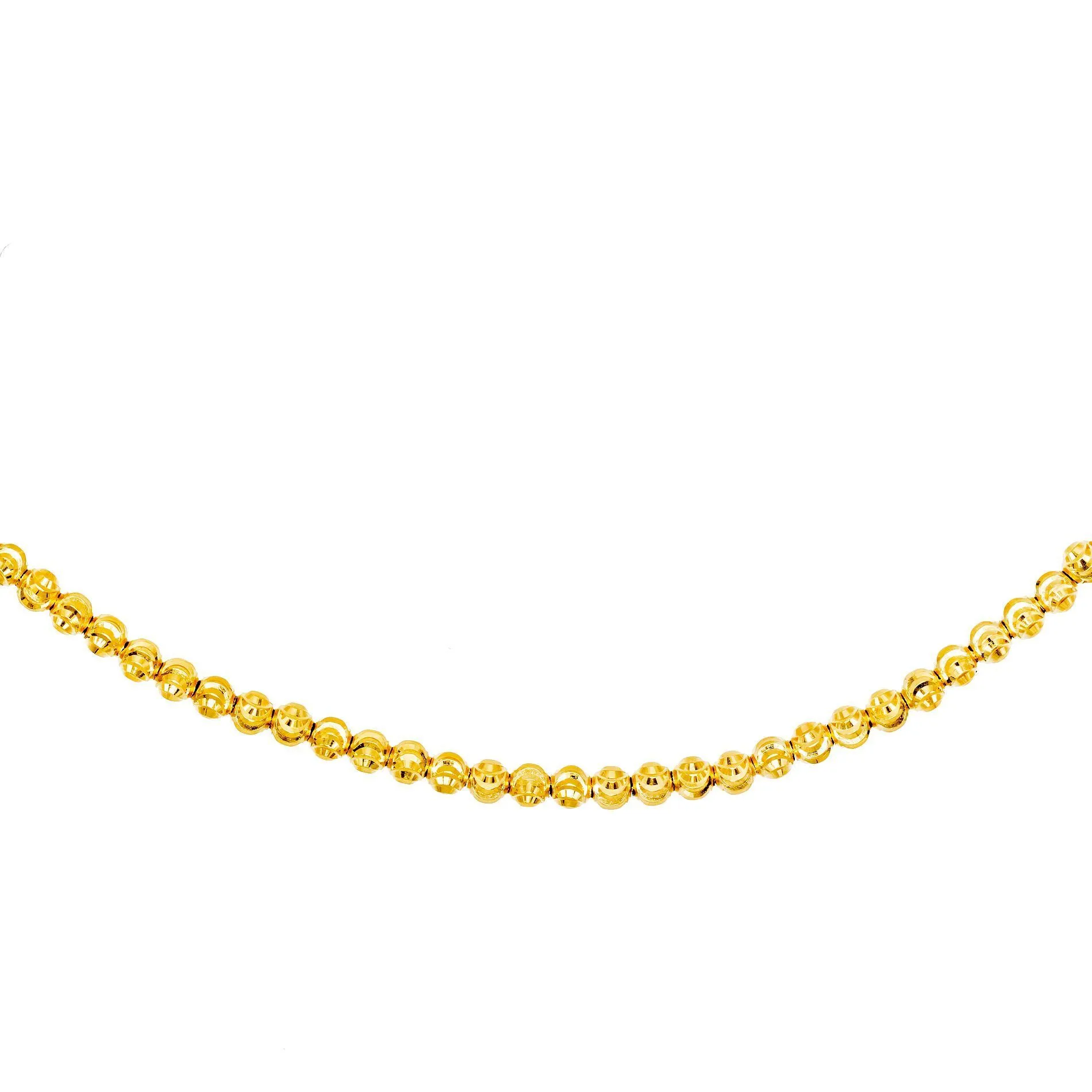 Moon-Cut Beads Choker 14K