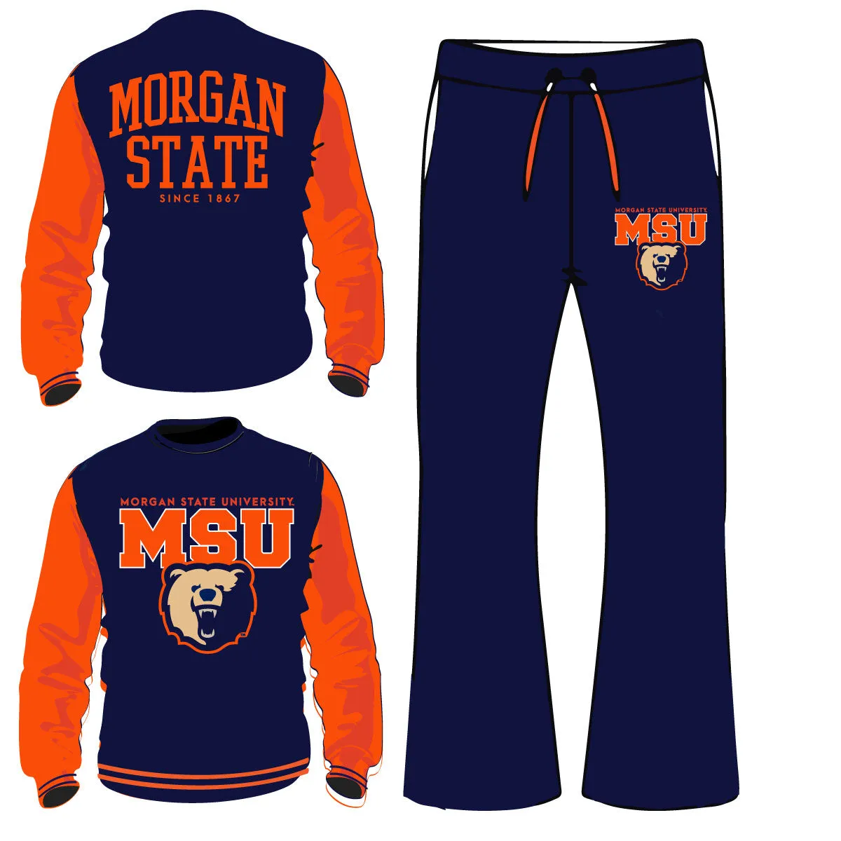 MORGAN STATE  | FLARE PANTS  COLOR SET