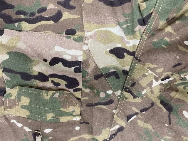 Multi Cam Tactical Cargo Pants with slant pockets and rear seat reinforcement