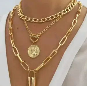 Multi-Layer Necklace Trendy Pendants Choker Women Fashion Jewelry Free Shipping
