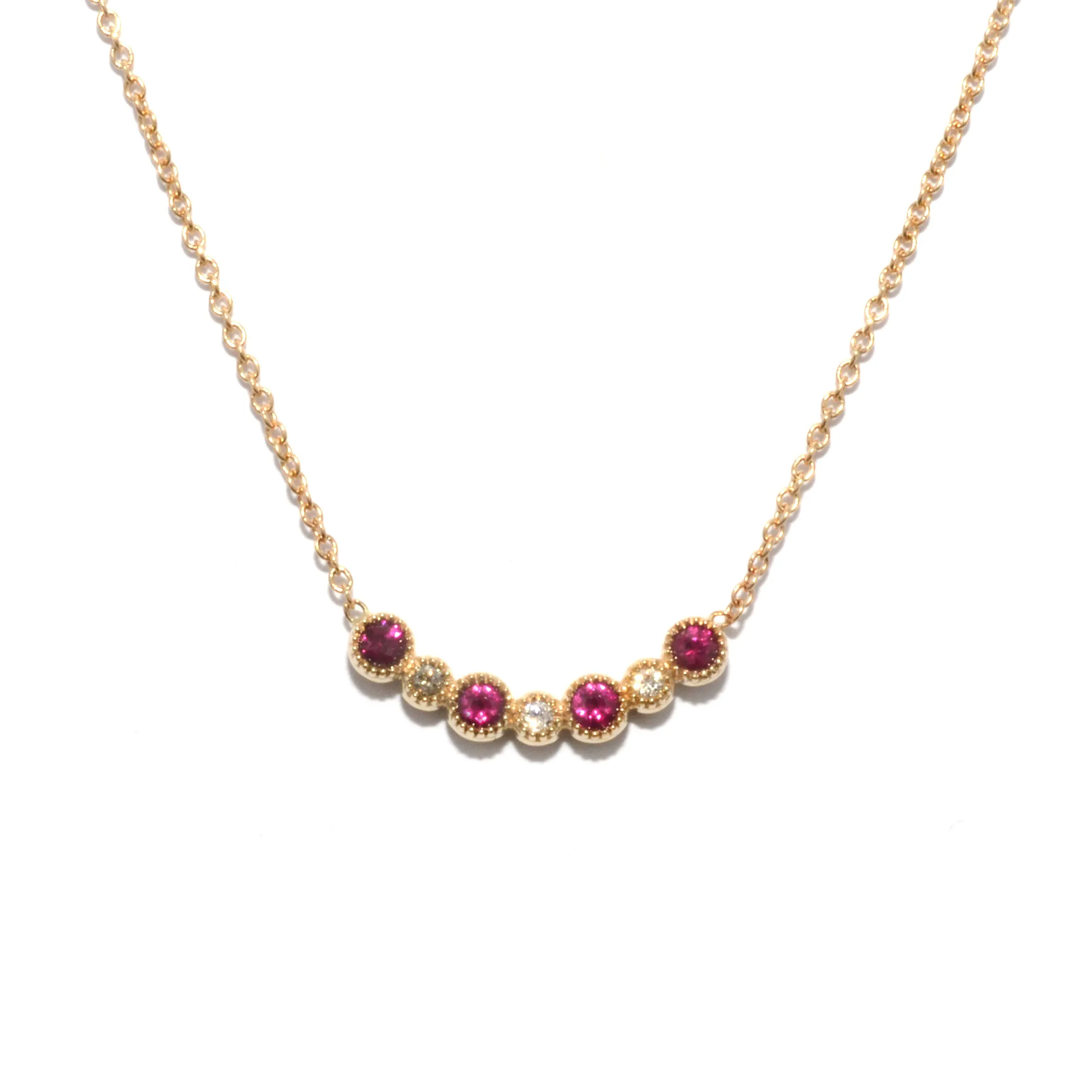 My Story Curved Ruby Necklace
