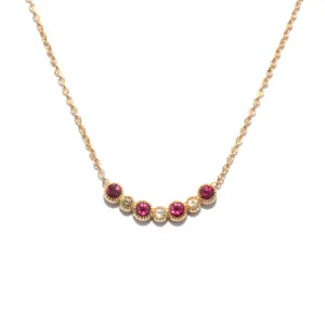 My Story Curved Ruby Necklace