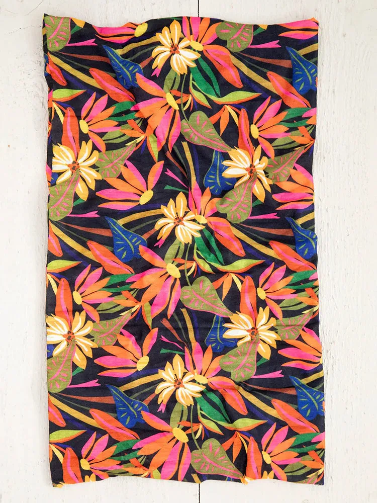 Natural Life Women's Boho Bandeau - Black Tropical Boho Bandeau