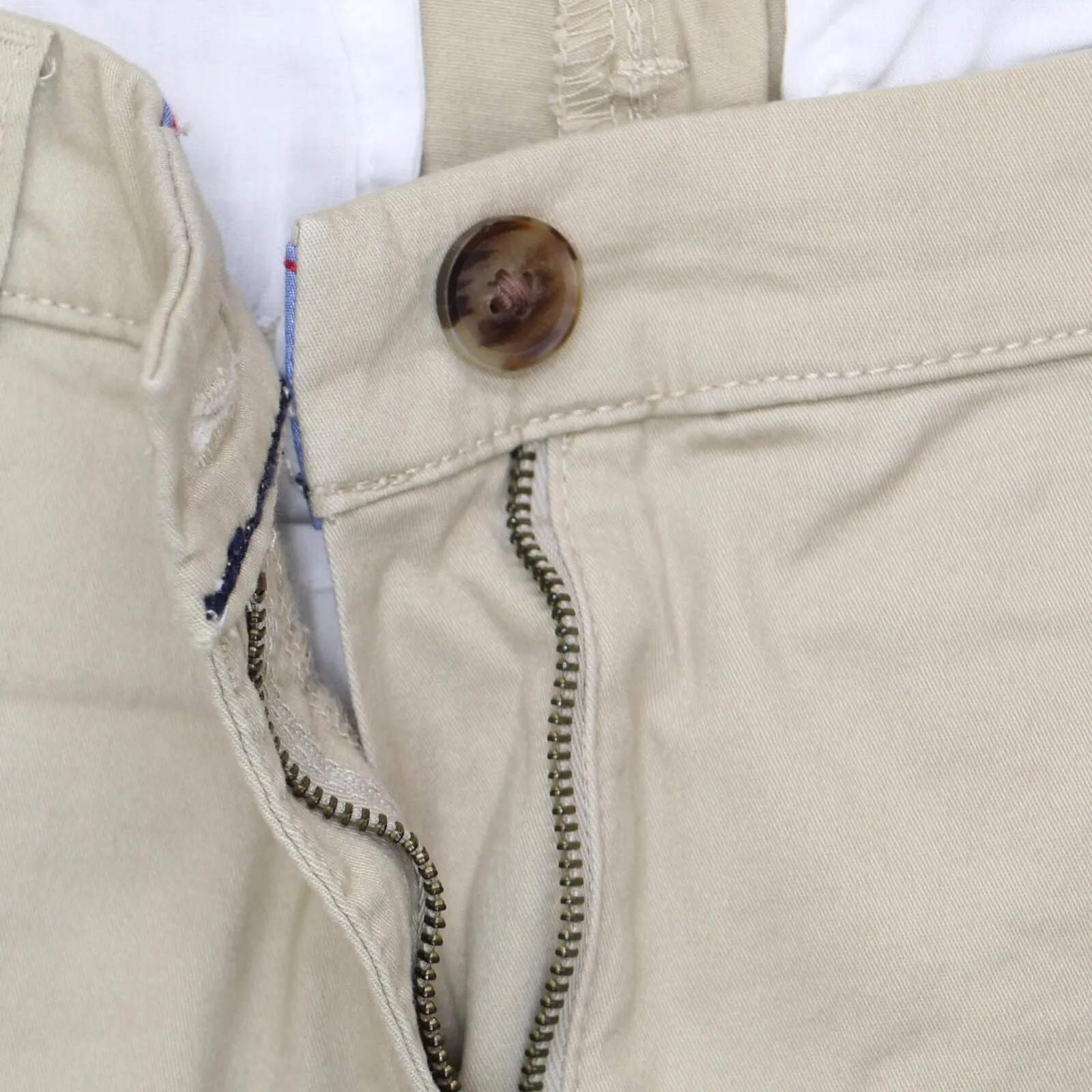 Nautica Jeans Womens Chino Ankle Pants 1784510 Khaki Brown 10