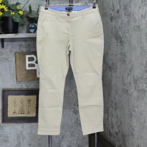 Nautica Jeans Womens Chino Ankle Pants 1784510 Khaki Brown 10