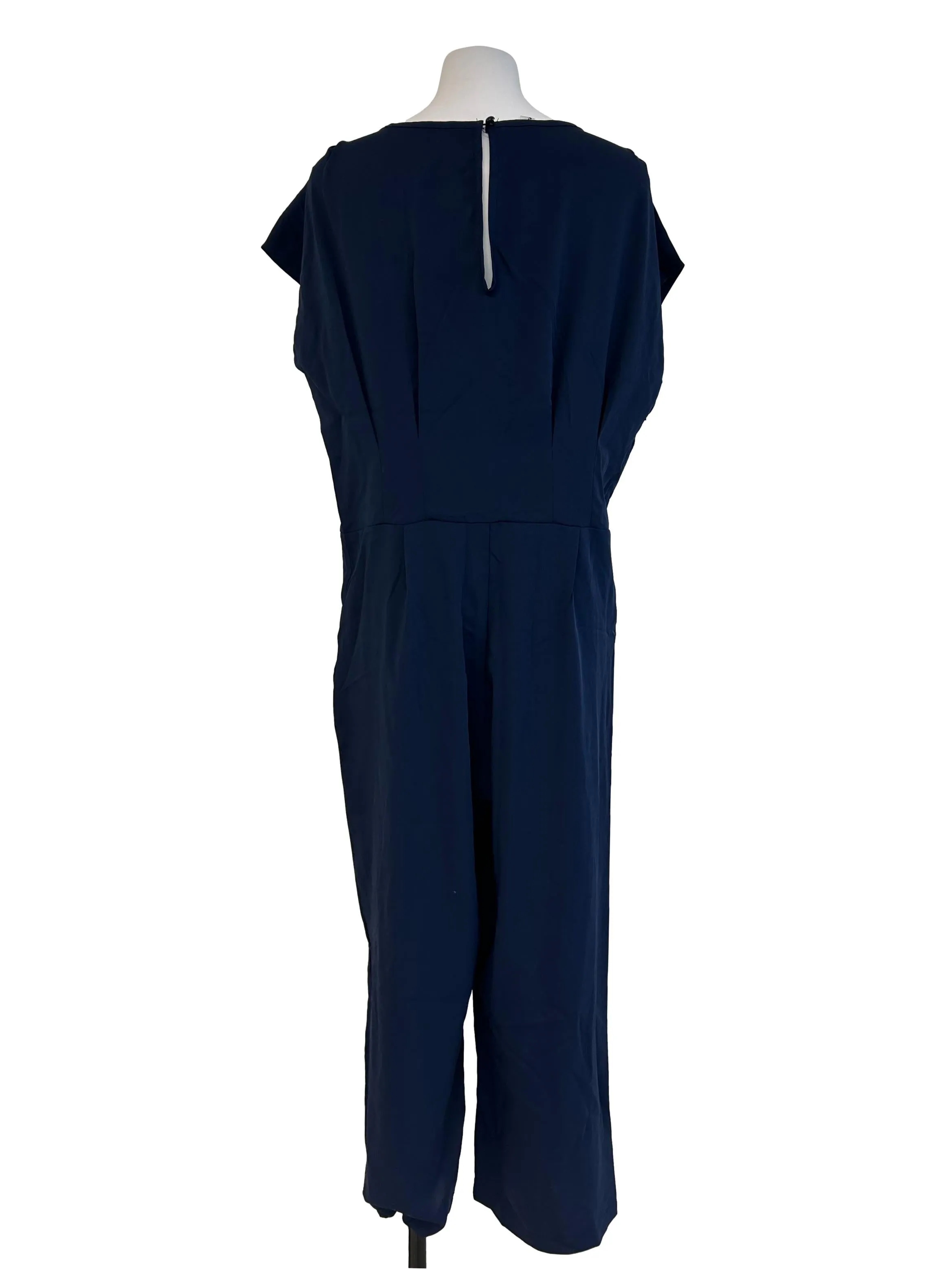 Navy Blue Plain Jumpsuit