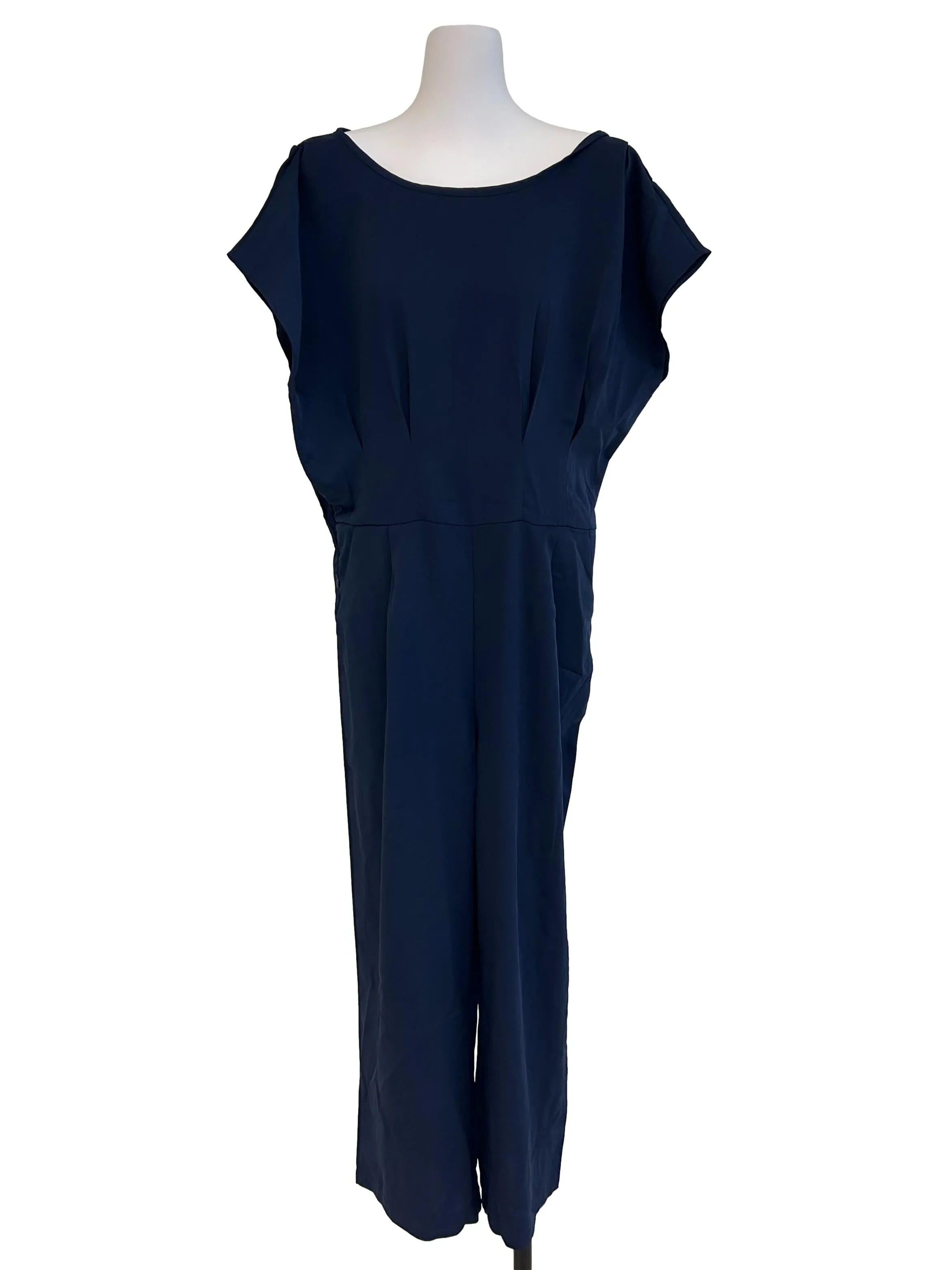 Navy Blue Plain Jumpsuit