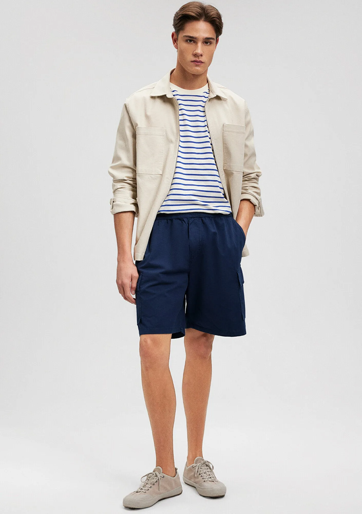 Navy Cargo Shorts