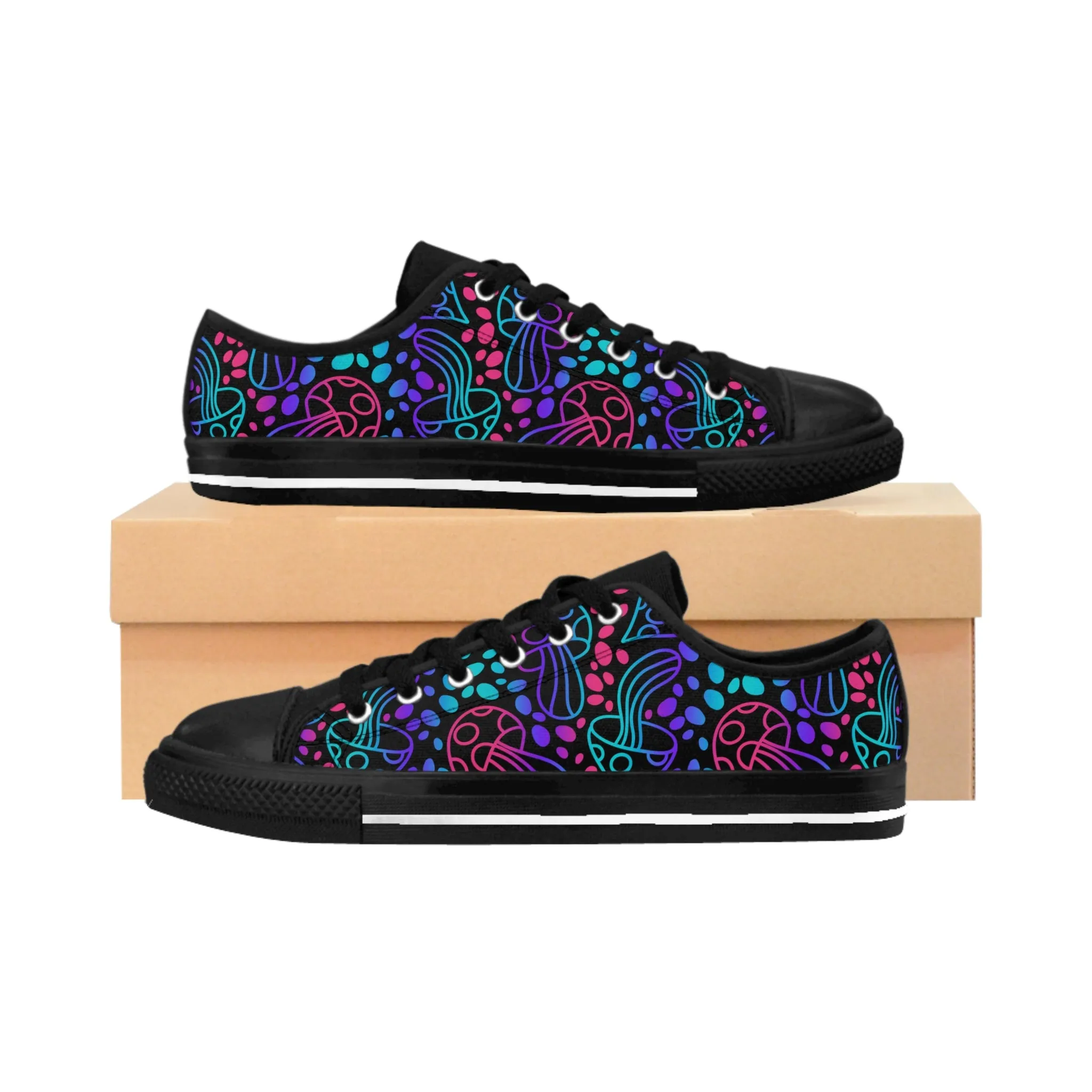Neon Mushrooms Women's Sneakers